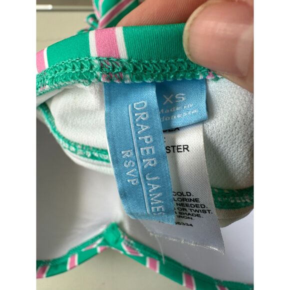 NWT Draper James Prep In Your Step Draped Bandeau One Piece Swimsuit Size XS - Picture 10 of 10